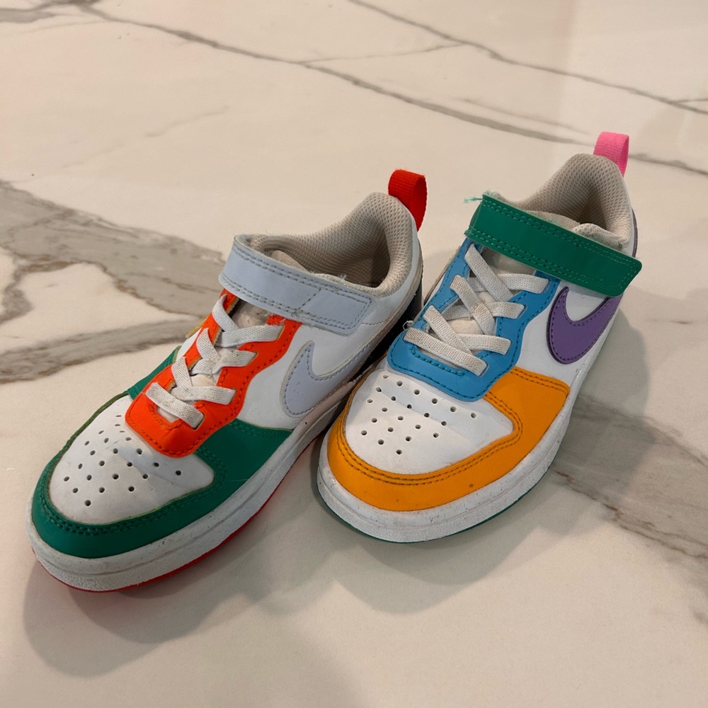 Nike Kids Sneakers in Orange, Green, Blue, and Purple